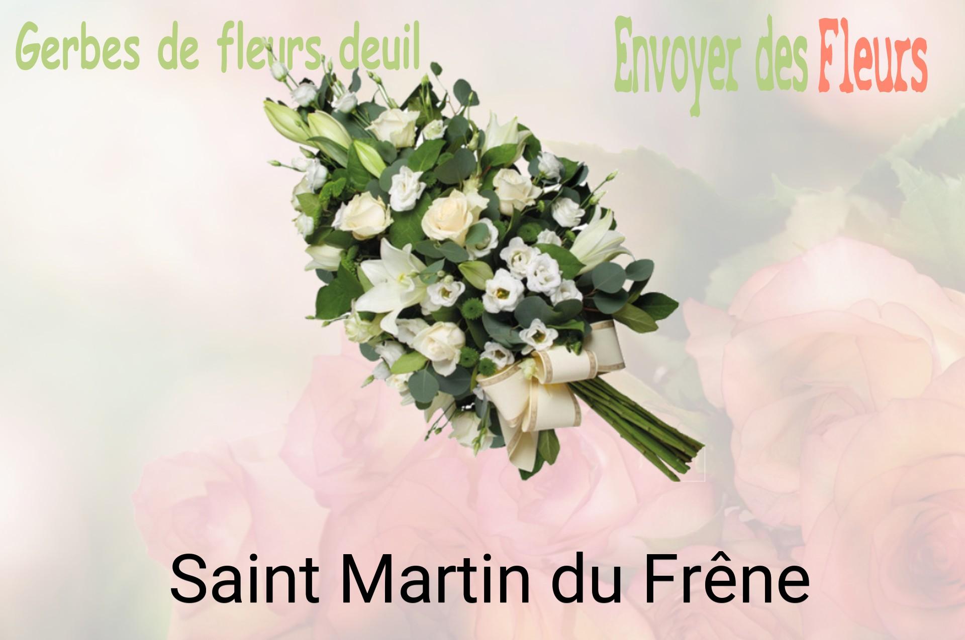 Gerbe de fleurs de deuil livrée à Saint-Martin-du-Frêne